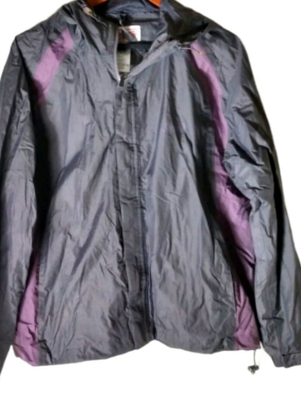Coleman L XL Gray Purple Windbreaker Rain Jacket